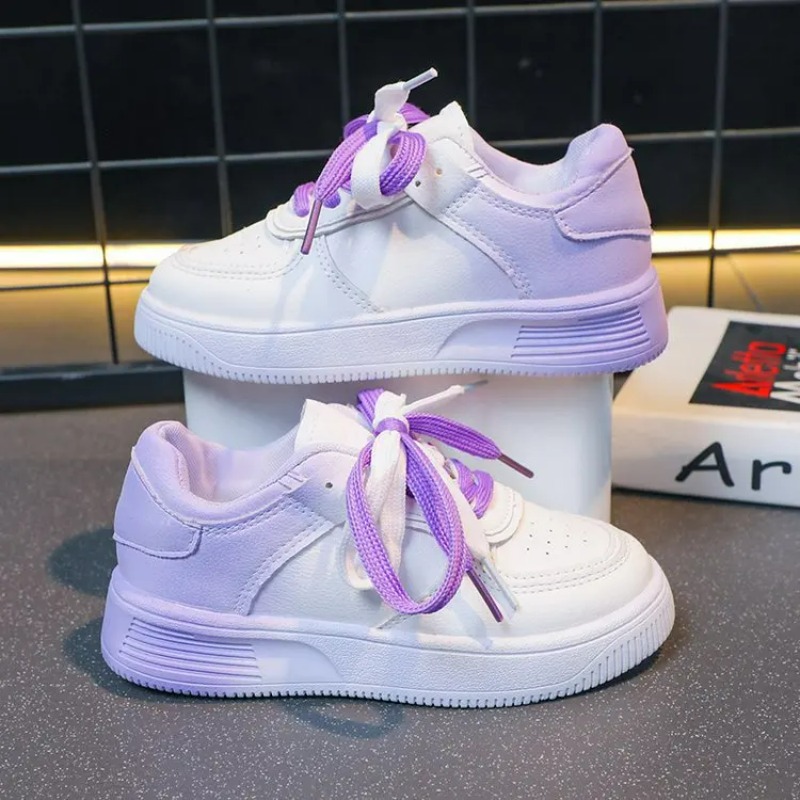 Running Shoes - New Women Gradient White Sneakers Spring