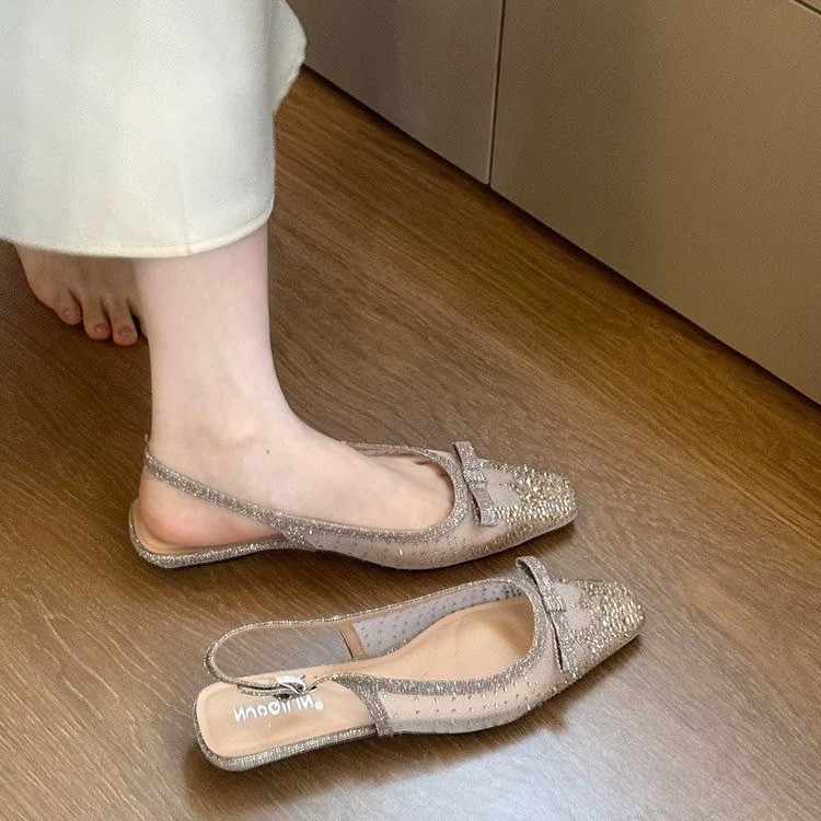 Glitter Rhinestone Bow Slingba - Sandals review and price