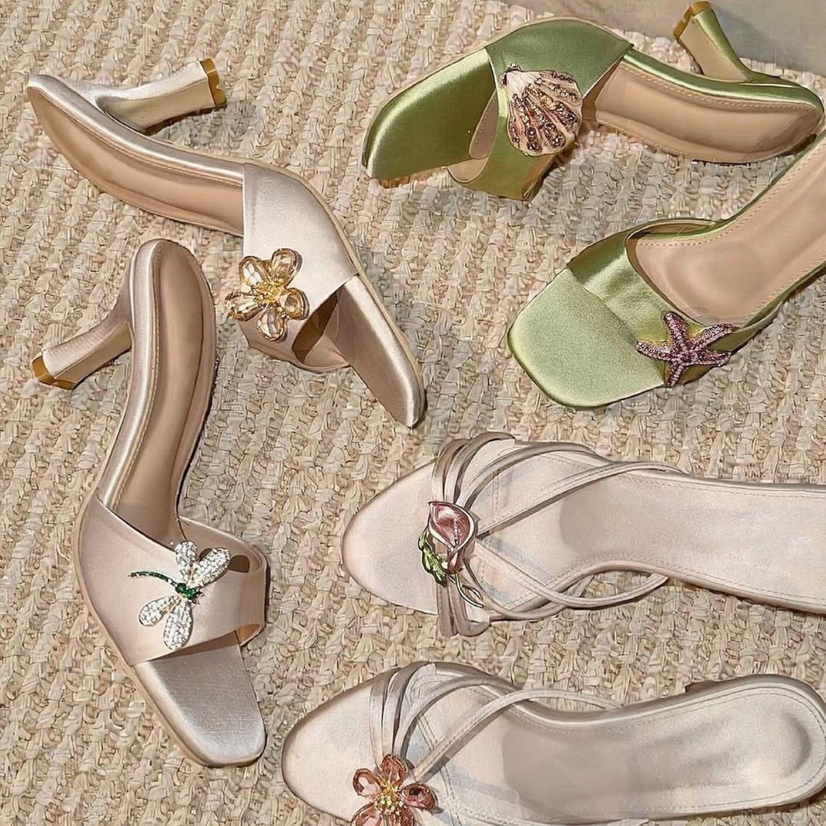 Thai Rhinestone Square Toe Hig - Sandals review and price