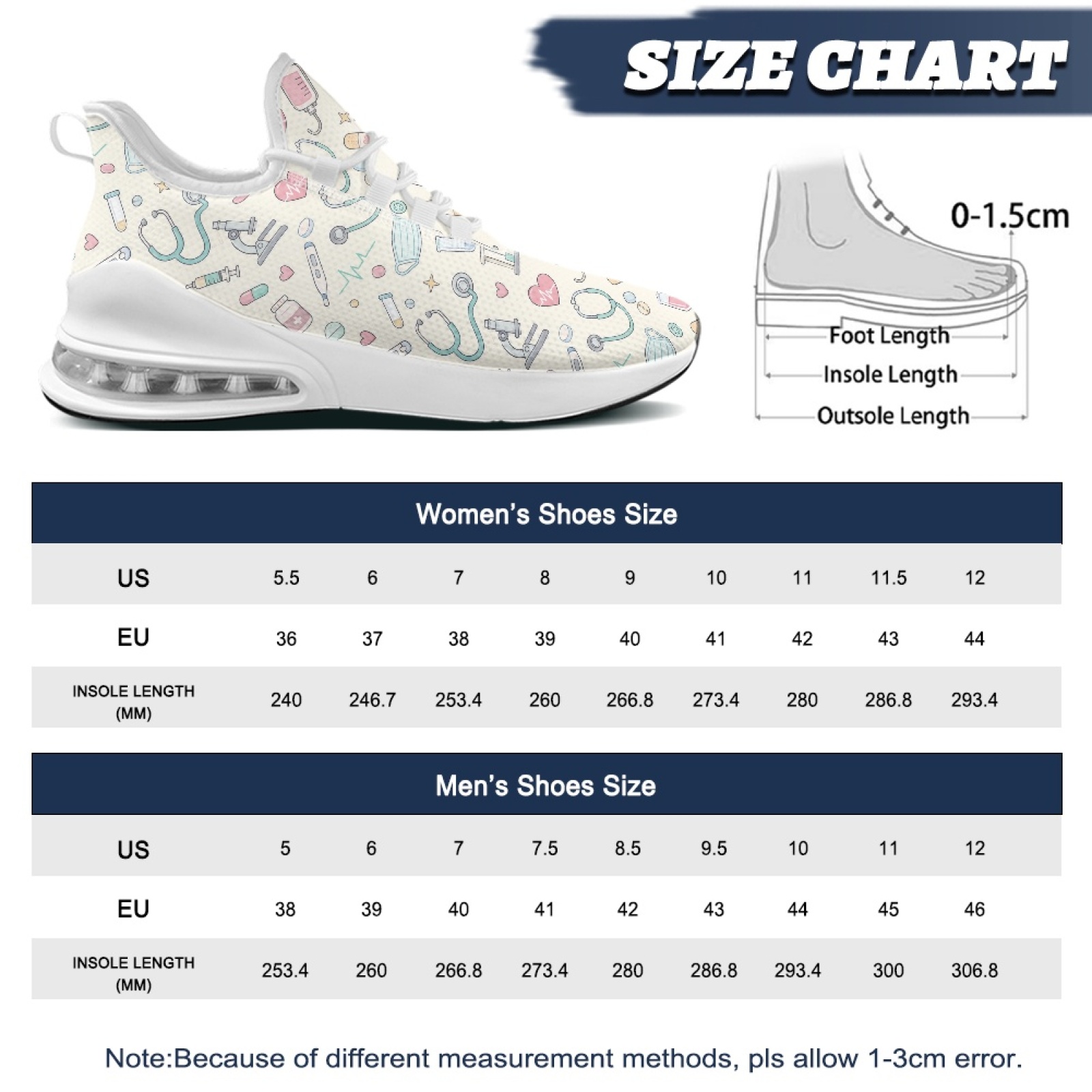 PENSTROLL Medical Tool Print B - Breathable Mesh Athletic Shoes review and price