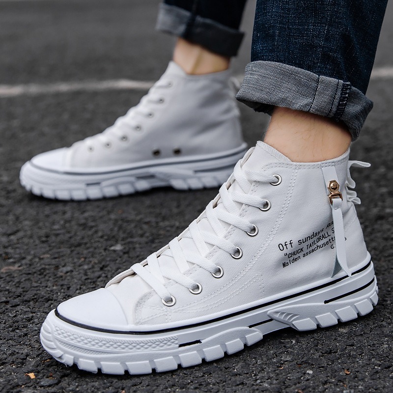 Men Shoes High-Top Canvas Shoe - Breathable Mesh Athletic Shoes review and price